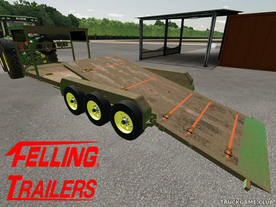 Мод "Felling Tilt Skid Trailer v1.1" для Farming Simulator 22