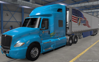 Мод "International LT & Trailer Swift Skin" для American Truck Simulator