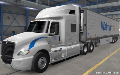 Мод "International LT & Trailer Walmart Skin v2.0" для American Truck Simulator