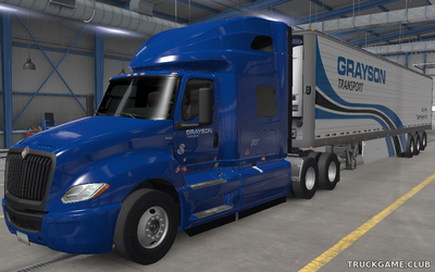 Мод "International LT & Trailer Grayson Skin" для American Truck Simulator