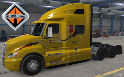 Мод "International LT Knight Yellow Skin" для American Truck Simulator