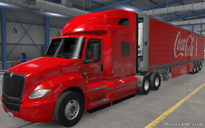 Мод "International LT & Trailer Coca-Cola Skin" для American Truck Simulator