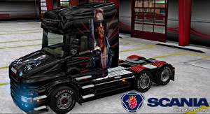 Мод "Scania T Topline Terminator Skin" для Euro Truck Simulator 2