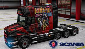 Мод "Scania T Longline Naruto Skin" для Euro Truck Simulator 2