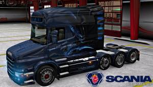 Мод "Scania T Longline Alien Skin" для Euro Truck Simulator 2