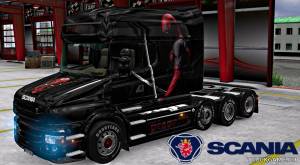 Мод "Scania T Longline Deadpool Skin" для Euro Truck Simulator 2