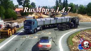 Мод "RusMap v.1.4.7" для Euro Truck Simulator 2