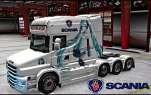 Мод "Scania T Longline Hatsune Miku Skin" для Euro Truck Simulator 2