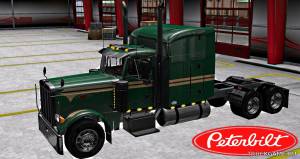 Мод "Peterbilt 379 EXHD Green Skin" для Euro Truck Simulator 2