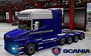 Мод "Scania T Longline Winter Buerke Skin" для Euro Truck Simulator 2
