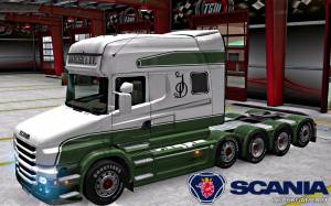 Мод "Scania T Longline Jan Deckers Jr. Skin" для Euro Truck Simulator 2