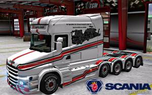 Мод "Scania T Longline MDE Logistics Skin" для Euro Truck Simulator 2