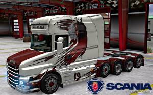 Мод "Scania T Longline Willi Wewer Skin" для Euro Truck Simulator 2