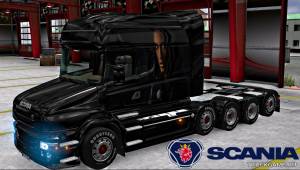 Мод "Scania T Longline Dark Lady Skin" для Euro Truck Simulator 2