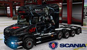 Мод "Scania T Longline Harley Quinn Skin" для Euro Truck Simulator 2