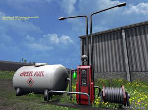 Мод "Placeable Fuelstation with lights v1.0" для Farming Simulator 2015