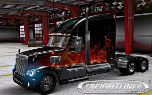Мод "Freightliner Coronado Fire Skin" для Euro Truck Simulator 2