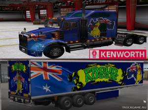 Мод "Kenworth T800 Aussie Skin & Trailer" для Euro Truck Simulator 2