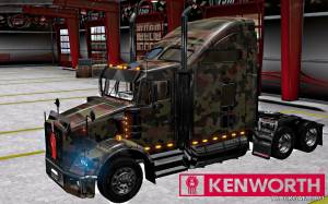 Мод "Kenworth T800 Army Skin" для Euro Truck Simulator 2