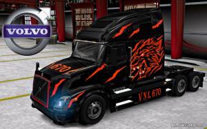 Мод "Volvo VNL 670 OT Skin" для Euro Truck Simulator 2