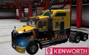 Мод "Kenworth T800 Caterpilar Skin" для Euro Truck Simulator 2