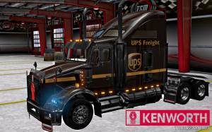 Мод "Kenworth T800 UPS Skin" для Euro Truck Simulator 2