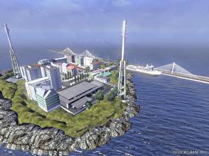 Мод "Bridge from Calais to Dover and City on Island v1.0" для Euro Truck Simulator 2