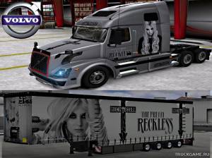 Мод "Volvo VNL 670 Pretty Reckless Skin & Trailer" для Euro Truck Simulator 2