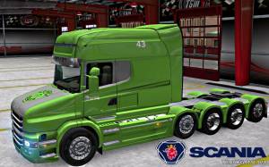 Мод "Scania T Longline Bring Skin" для Euro Truck Simulator 2