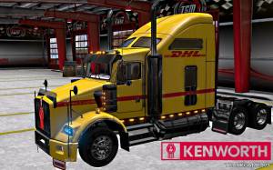 Мод "Kenworth T800 DHL Skin" для Euro Truck Simulator 2