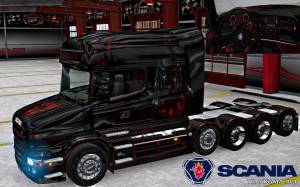 Мод "Scania T Longline Predator Skin" для Euro Truck Simulator 2