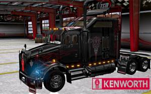Мод "Kenworth T800 PinStripes Skin v2.0" для Euro Truck Simulator 2