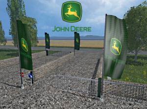 Мод "Placeable John Deere Flag v1.0" для Farming Simulator 2015