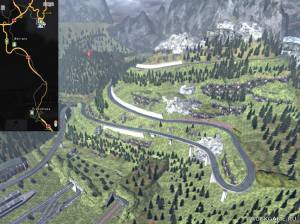Мод "Serpentine Road & House & Long Way Small v6.0" для Euro Truck Simulator 2