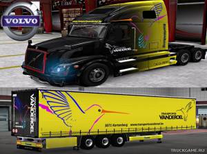 Мод "Volvo VNL 670 Vanderoel Skin & Trailer" для Euro Truck Simulator 2