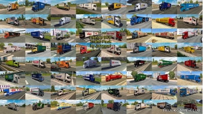 Мод "Painted bdf traffic pack by Jazzycat v1.3" для Euro Truck Simulator 2