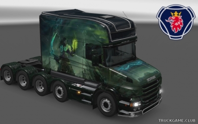 Мод "Scania T Longline Warrior Skin" для Euro Truck Simulator 2