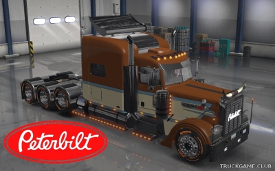 Мод "Peterbilt 389 Creamy Gold Skin" для American Truck Simulator