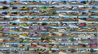 Мод "Bus traffic pack by Jazzycat v1.4" для Euro Truck Simulator 2