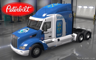 Мод "Peterbilt 579 & Trailer Walmart Skin" для American Truck Simulator