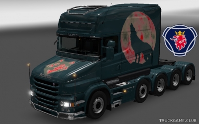 Мод "Scania T Longline Wolf Skin" для Euro Truck Simulator 2