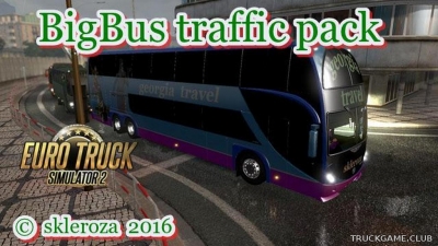 Мод "BigBus Traffic Pack v1.5.1" для Euro Truck Simulator 2