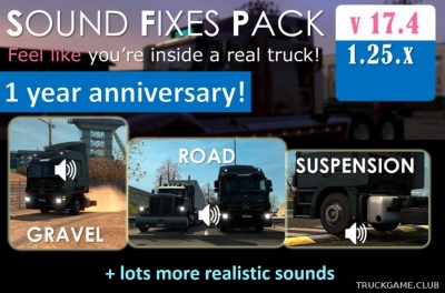 Мод "Sound Fixes Pack v17.4" для Euro Truck Simulator 2