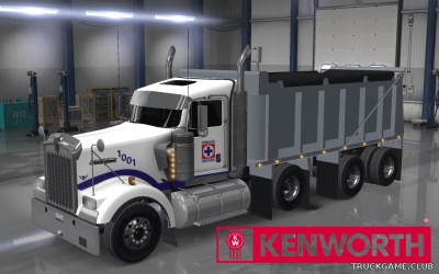 Мод "Kenworth W900 Cemento Cruz Azul Skin" для American Truck Simulator