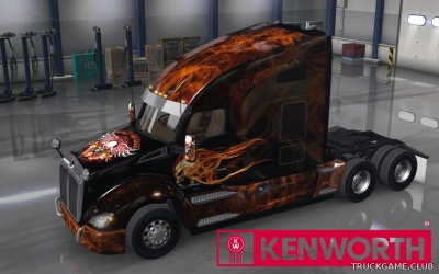 Мод "Kenworht T680 Harley Skin" для American Truck Simulator