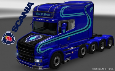 Мод "Scania T Longline Ebbe K. Jensen Skin" для Euro Truck Simulator 2