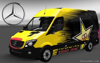 Мод "Mercedes Sprinter 2014 Rockstar Skin" для Euro Truck Simulator 2