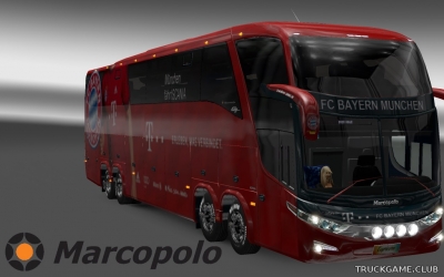 Мод "Marcopolo Paradiso G7 1600 LD 8x2 FC Bayern Munchen Skin" для Euro Truck Simulator 2