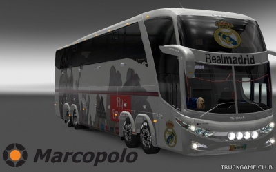 Мод "Marcopolo Paradiso G7 1600 LD 8x2 Real Madrid Skin" для Euro Truck Simulator 2