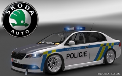 Мод "Skoda Superb Czech Policie Skin" для Euro Truck Simulator 2